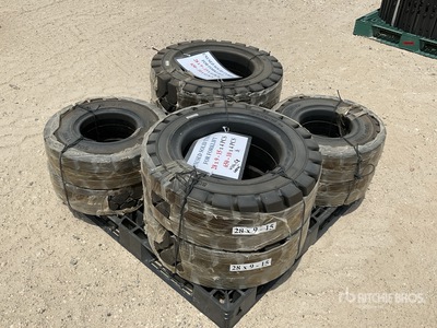 Quantity of (8) forklifts Solid Opony (Unused)