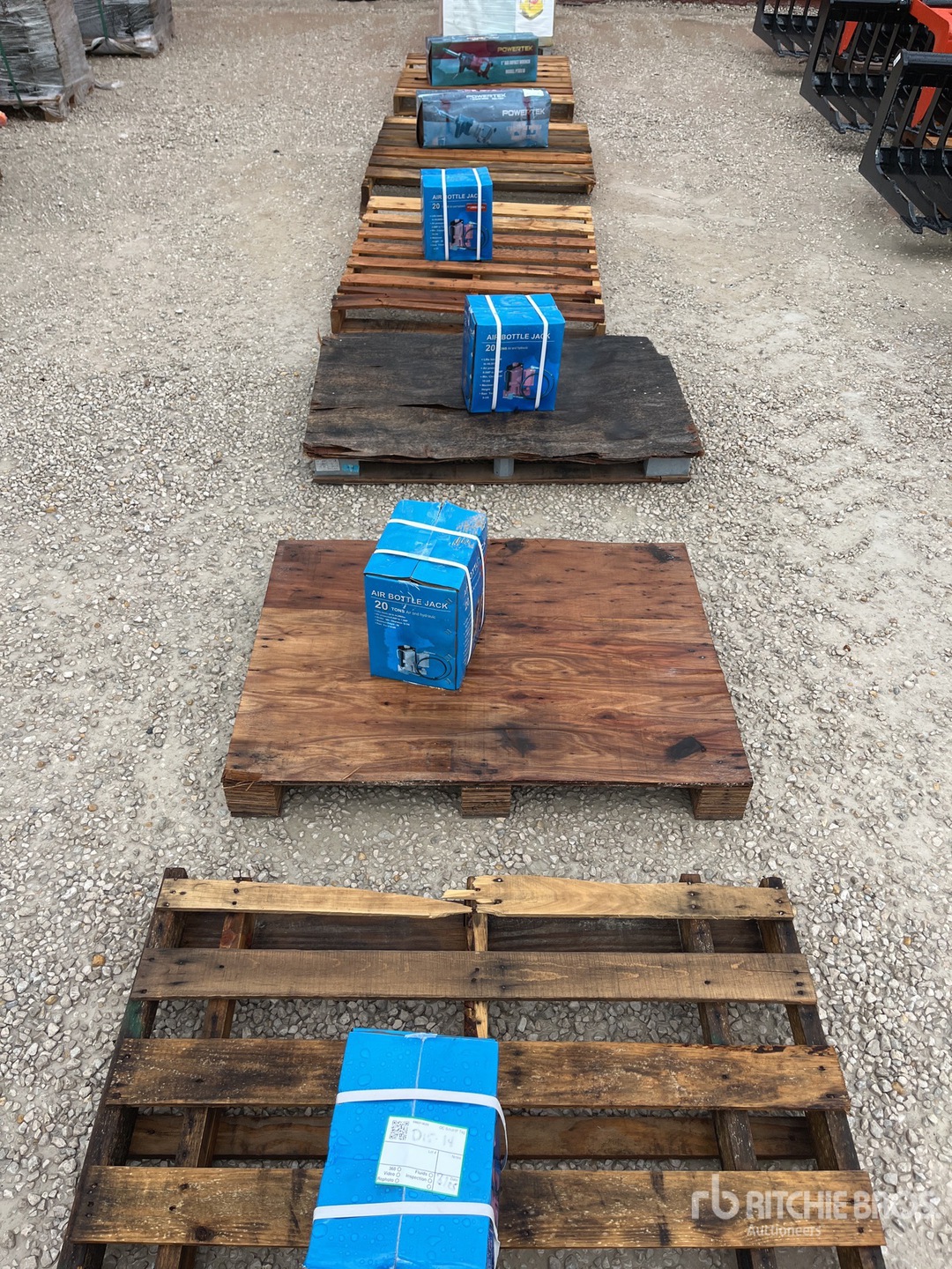 Quantity of (4) 2024 Powertek 20T lifter 20 Ton Air Bottle Wagenheber (Unused)