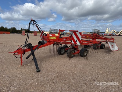2012 Kuhn GA 6002 6 m Semi-Mount 2 Rotor Andanatore fieno