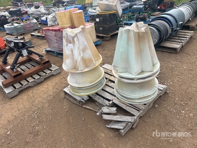 Quantity of (9) Medium Plastic Pipe Stand