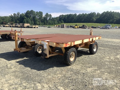 (2) Work Saver WS4135 Platform Warehouse Cart Trailers