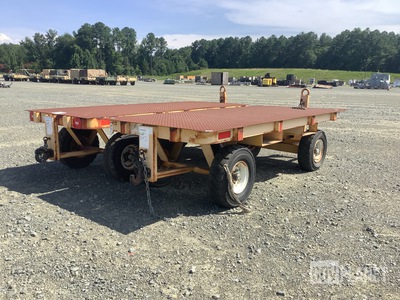 (2) Work Saver WS4135 Platform Warehouse Cart Trailers