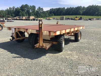 (2) Work Saver WS4135 Platform Warehouse Cart Trailers