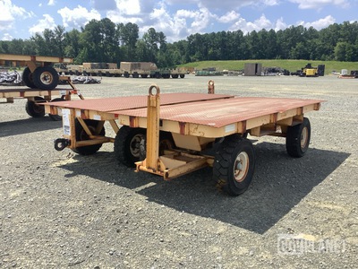 (2) Work Saver WS4135 Platform Warehouse Cart Trailers
