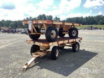 (2) Work Saver WS4135 Platform Warehouse Cart Trailers