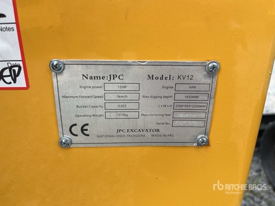 2025 JPC KV12 Mini-pelle  (Unused)