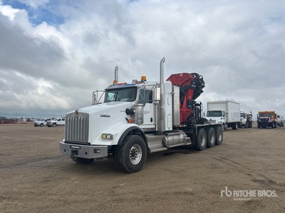 2014 Ferrari F980 A8 21970 kg Knuckle Boom on 2016 Kenworth T800 8x6 Boom Truck
