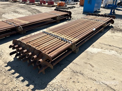 Quantity of (30) 10 ft Screw Piles Varios. Industrial