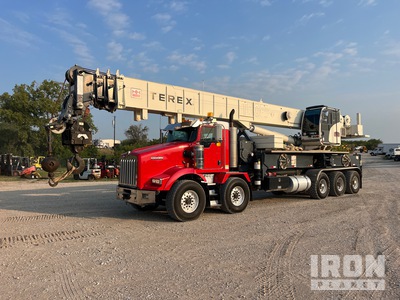 Terex Crossover 8000 160000 lb Straight Boom on 2015 Kenworth T800 10x6 Twin-Steer Boom Truck