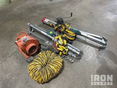 Quantity of (2) Manhole Tripods with Winches and (1) Ventilation Blower Utensili