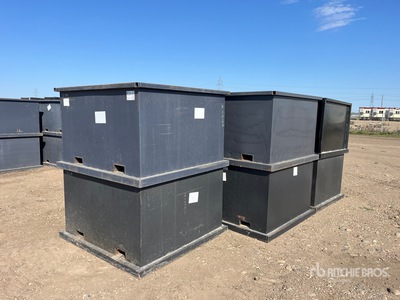 Quantity of (10) 4 ft x 4 ft Metal Bins