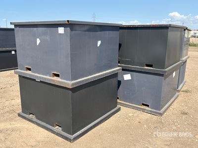 Quantity of (10) 4 ft x 4 ft, Metal Bins