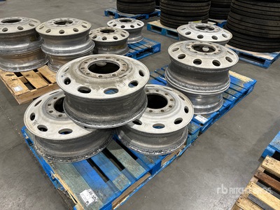 Quantity of (7) 24.5 In Aluminum Wheels