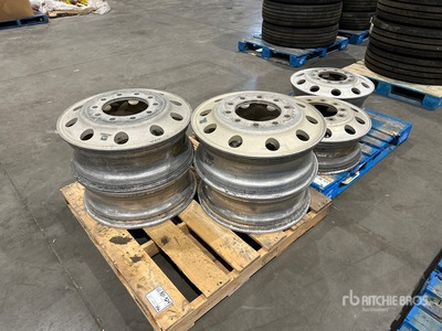 Quantity of (6) 24.5 In Aluminum Wheels