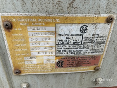 2004 Travco 6 Unit 54 ft x 12 ft 27 Person Skid-Mounted Transportierbare Lager