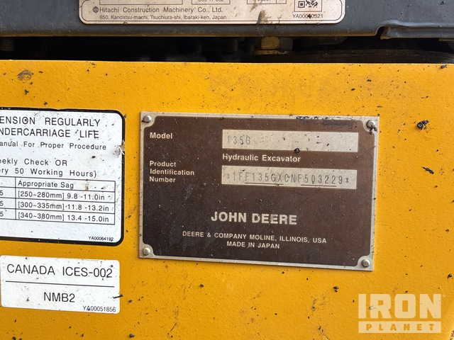 EXCAVADORA 2022 JOHN DEERE 135G