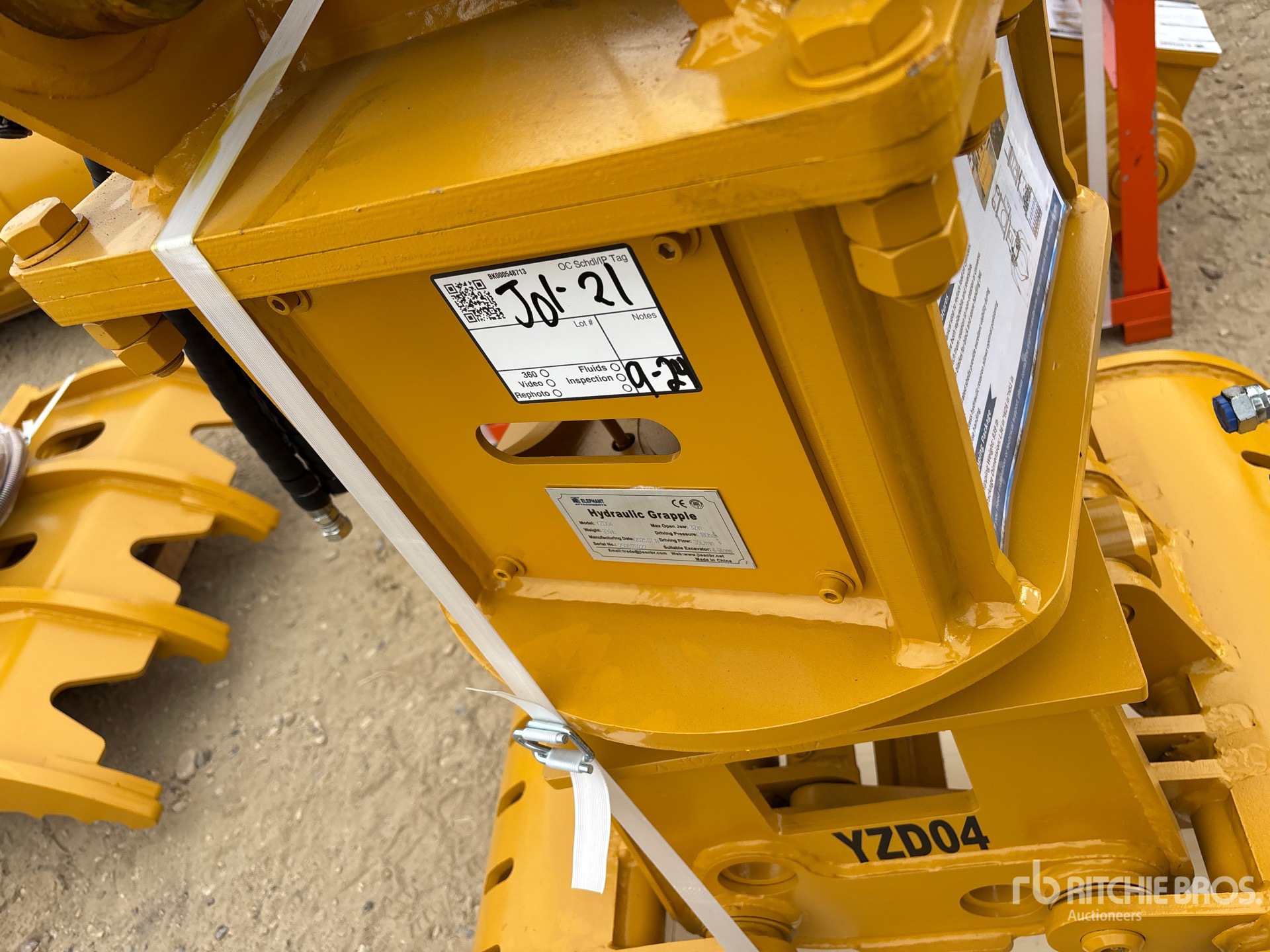 2025 Elephant YZD04 Excavator Grapple (Unused)