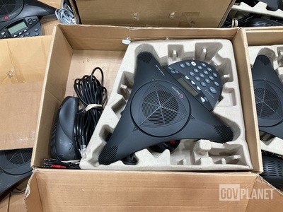 (6) Polycom 2201-16200-001 Conference Phones