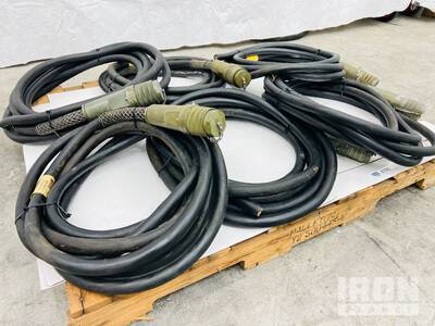 Quantity of (6) 60 Amp Amphenol Male Power Cord Whip