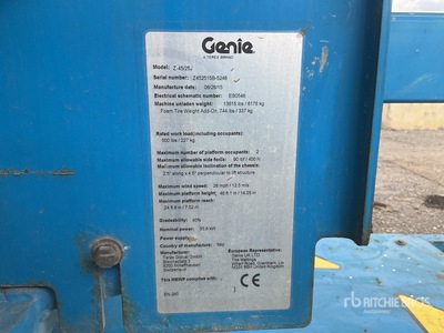 2015 Genie Z4525J Articulating Boom Lift