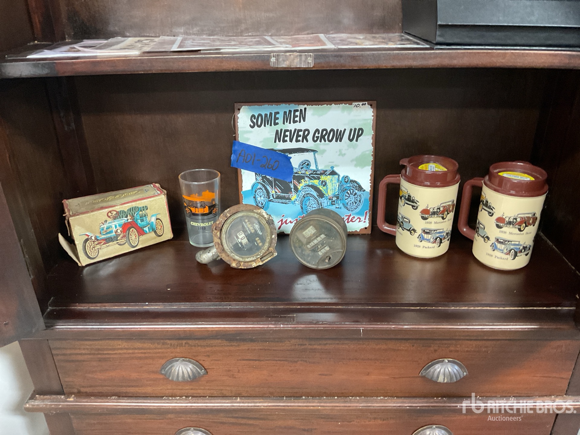 Quantity of (2) Stewart Odometer and misc items Antiques
