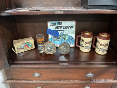 Quantity of (2) Stewart Odometer and misc items Antiques