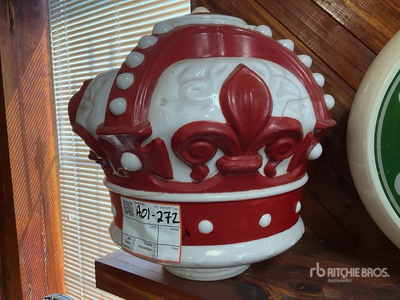 Red Crown Gas Pump Globe