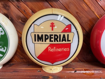 Imperial Refineries Gas pump Globe Antiques