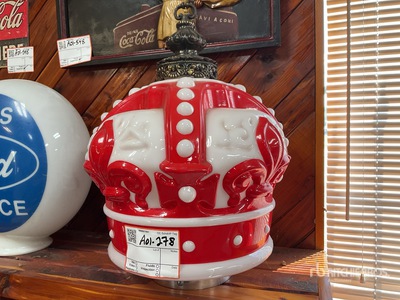 Red Crown Gas Pump Globe