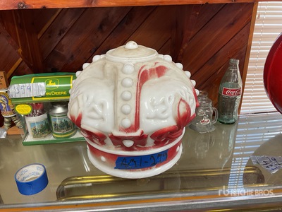 Red Crown Gas pump Globe Antiques