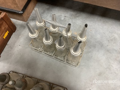 Quantity of (8) Liquid quart bottle w/ spout