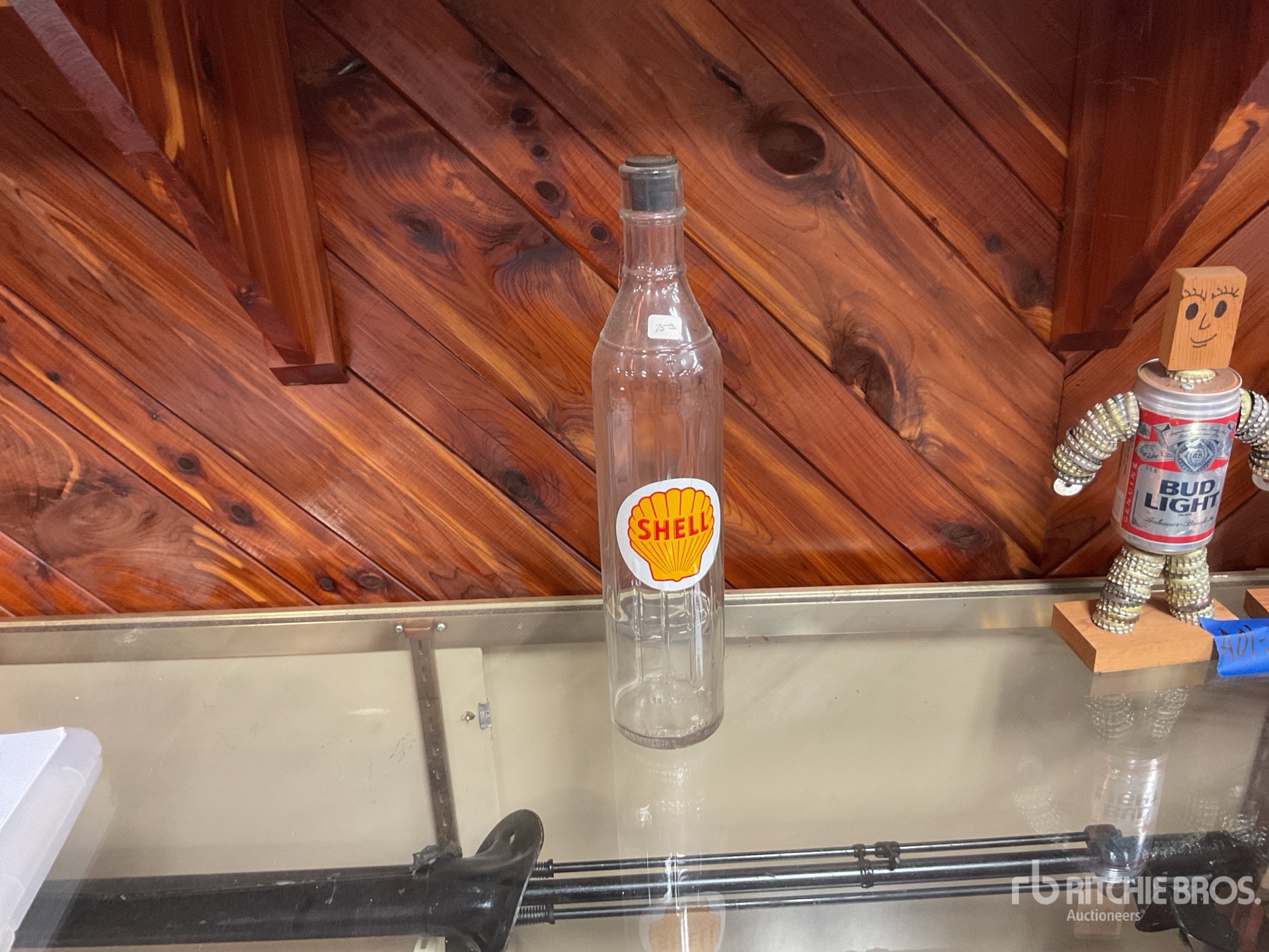Shell Quart Oil Fill Bottle w/ Stopper