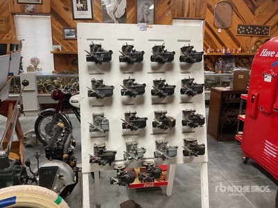 Quantity of (18) Zenith carburetor display Antiques