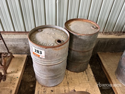 Quantity of (2) Metal Barrels