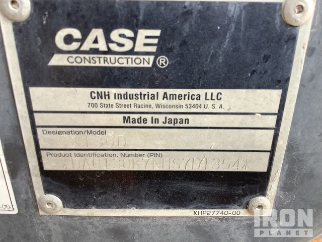 EXCAVADORA 2017 CASE CX130D