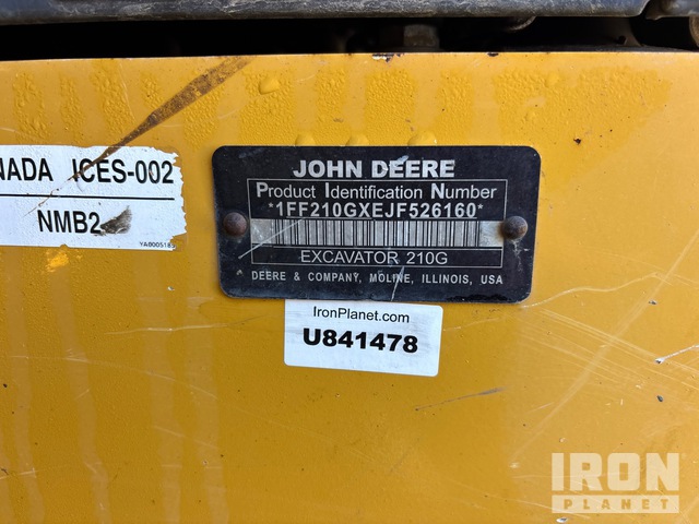 EXCAVADORA 2018 JOHN DEERE 210GLC