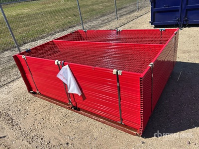Quantity of (30) Canex 8 ft x 6 ft Powder Coated Temporary سياج الموقع (Unused)