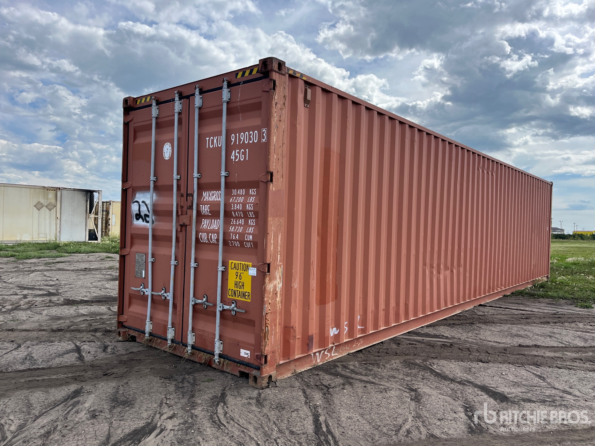 2002 40 ft High Cube Storage Container