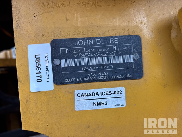 CARGADOR FRONTAL 2022 JOHN DEERE 644P