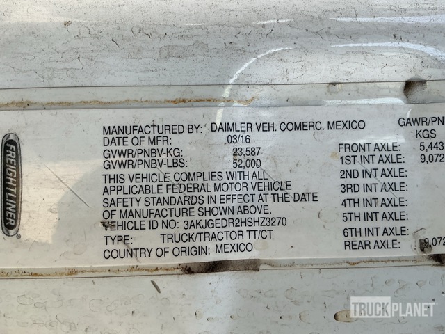 CAMIóN 2017 FREIGHTLINER