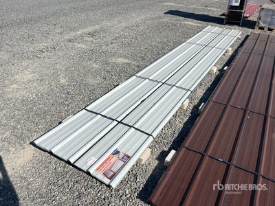 Quantity of (20) White Metal Roof Panels 20 Ft X 3 Ft Divers Autres (Unused)