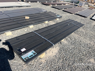 Quantity of (30) Black Metal Roof Panels 12 ft x 3 ft
