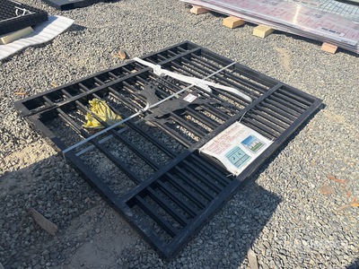 11 ft 8 in x 4 ft 9 in Wrought Iron Bi-Parting Driveway Gate (Unused)