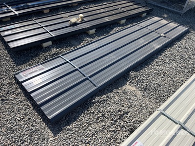 Quantity of (70) Grey Metal Roof Panels 12 Ft X 3 Ft Divers Autres (Unused)
