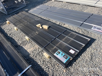 Quantity of (70) Black Metal Roof Panels 12 Ft X 3 Ft Divers Autres (Unused)
