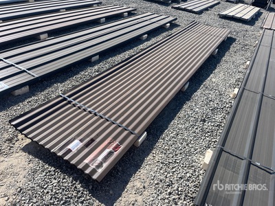 Quantity of (30) Brown Metal Roof Wall Panels 3 ft x 16 ft