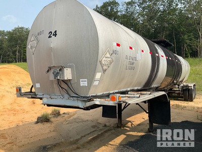1989 Fruehauf TEH-F2-R 7500 gal T/A A-Train Insulated Asphalt Trailer Tanker Trailer