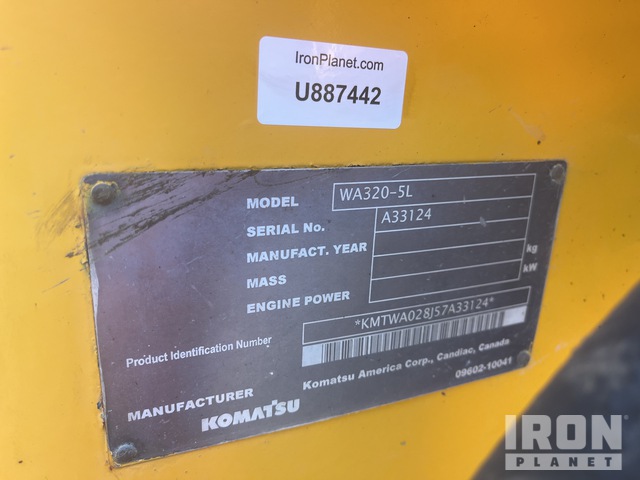 CARGADOR FRONTAL 2007 KOMATSU WA3205L