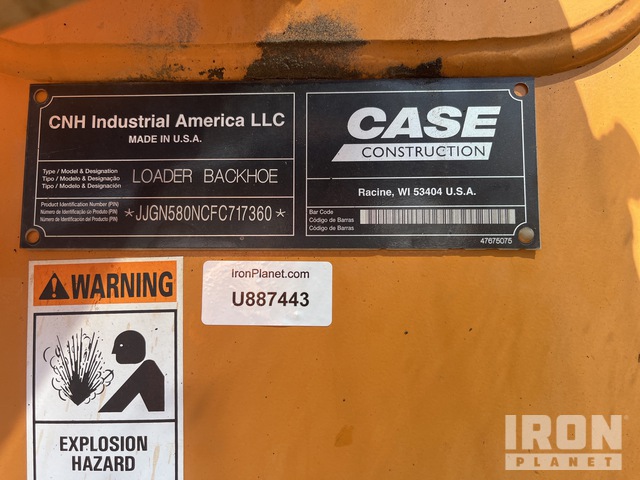 RETROEXCAVADORA 2015 CASE 580N