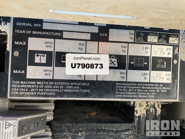 ELEVADOR TIJERA 2021 JLG AE1932